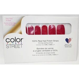 Color Street Red Glitter Nail Polish Strips Party Supplies